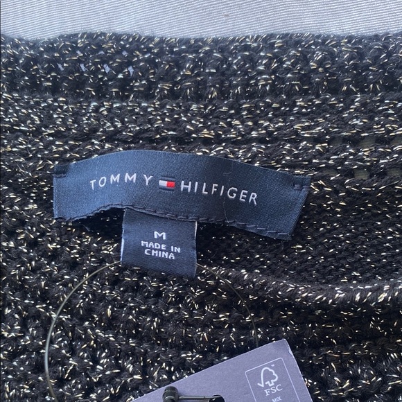 Tommy Hilfiger Black Sleeveless Sparkly Knit Top - Picture 3 of 5